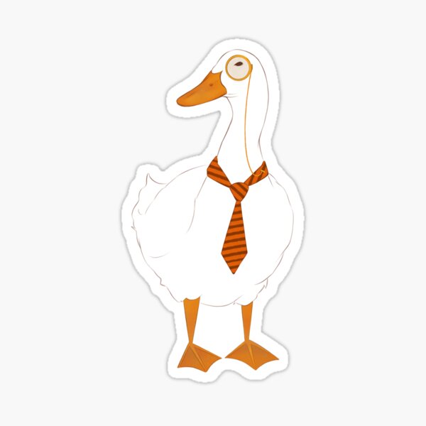 Duck with monocle and tie Sticker