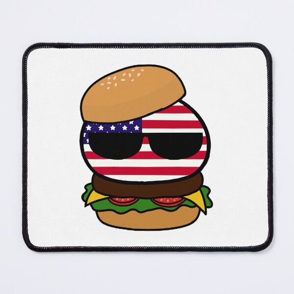 Item preview, america burger designed and sold by Countryballs Shop.