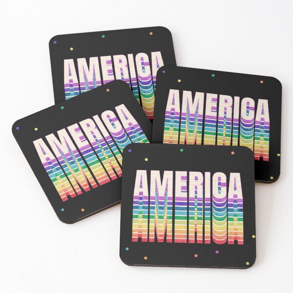 Item preview, Stacked Rainbow America, Colorful America Celebrate America designed and sold by Rroliver.