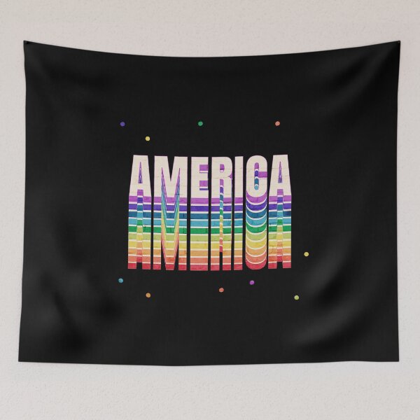 Item preview, Stacked Rainbow America, Colorful America Celebrate America designed and sold by Rroliver.