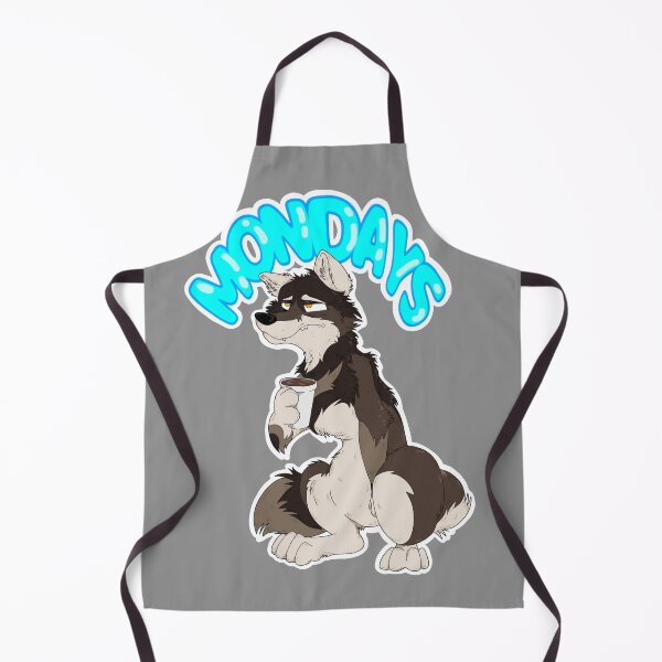 Item preview, MONDAYS Grumpy Wolf (Dasker) - Shirt (White line) designed and sold by StarWolfLegacy.
