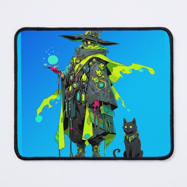 Item preview, Anime Manga Techno Witch With Witch Hat & Black Cat designed and sold by Drahcnayel.