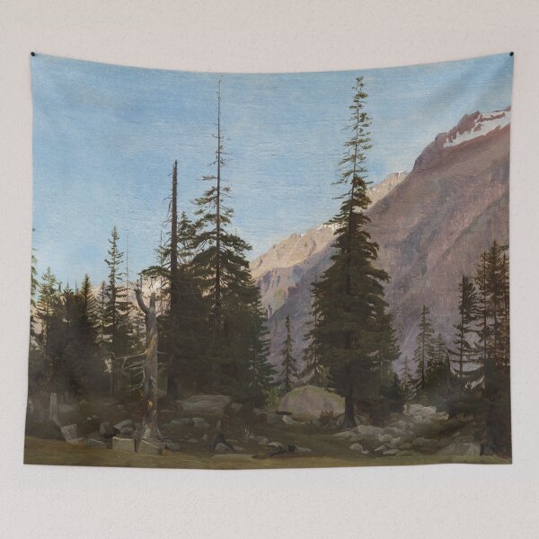 Item preview, Alpine Landscape, The Handegg, Switzerland | Jean-Leon Gerome | 1850 Swiss Nature Art designed and sold by CJET.