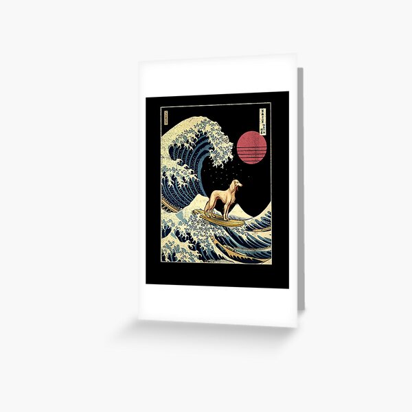 Item preview, Saluki Kanagawa Japanese Surfing Wave designed and sold by rafaeltto.