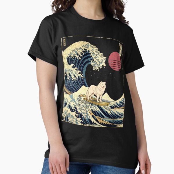 Samoyed Kanagawa Japanese Surfing Wave Classic T-Shirt