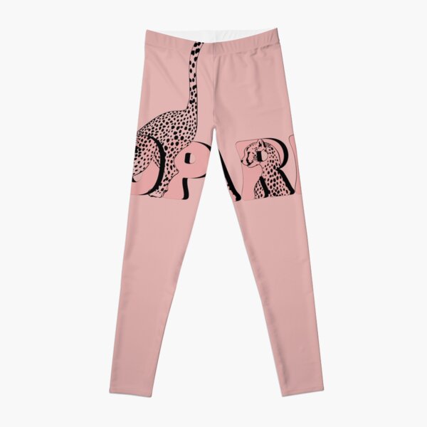 Vanille pink leopard print sports leggings Waist S Colour Léopard rose  Waist S Colour Léopard rose