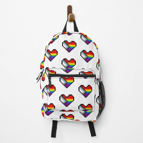 Item preview, Heart flag from LGBTQ+ community pixel art 1 white background designed and sold by Axel-Speed.