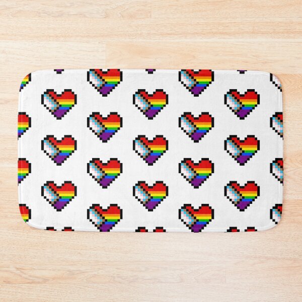 Item preview, Heart flag from LGBTQ+ community pixel art 1 white background designed and sold by Axel-Speed.