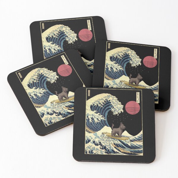 Artikelvorschau, Scottish Terrier Kanagawa Japanese Surfing Wave entworfen und verkauft von rafaeltto.