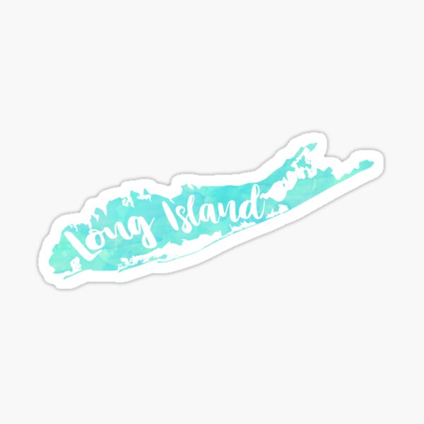 Long Island Green Watercolor Sticker