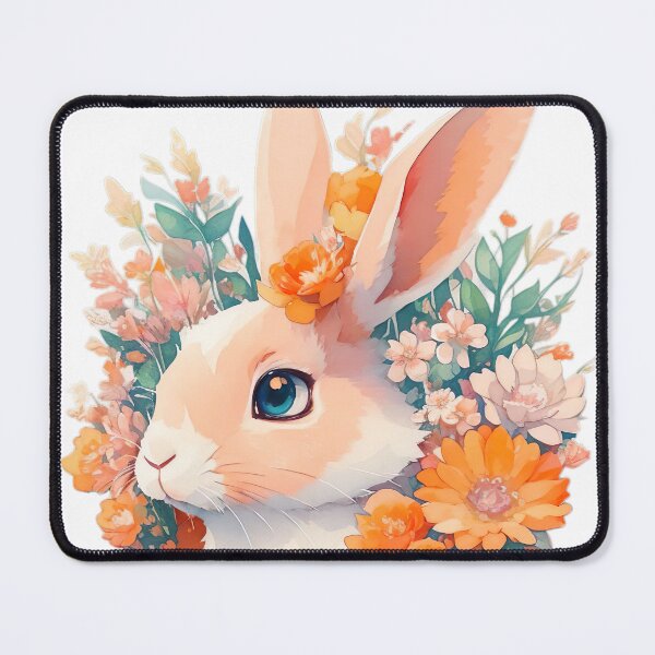 Item preview, Orange Flower Bunny designed and sold by bunnyboxdesigns.