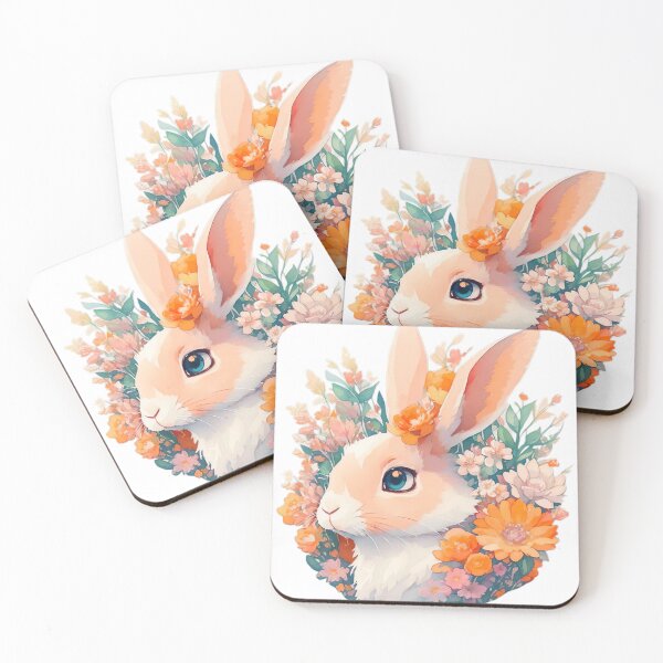 Item preview, Orange Flower Bunny designed and sold by bunnyboxdesigns.
