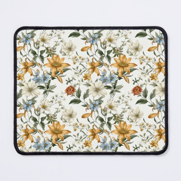 Item preview, Pattern of vintage Flowers |Time-Worn Petals Gilded Blossoms | modern art designed and sold by TheMachineMind.