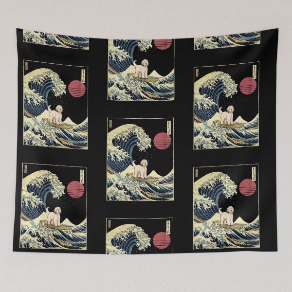Item preview, Sheepadoodle Kanagawa Japanese Surfing Wave designed and sold by rafaeltto.