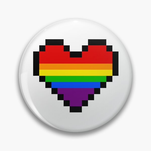 Item preview, Heart flag from LGBTQ community pixel art white background designed and sold by Axel-Speed.