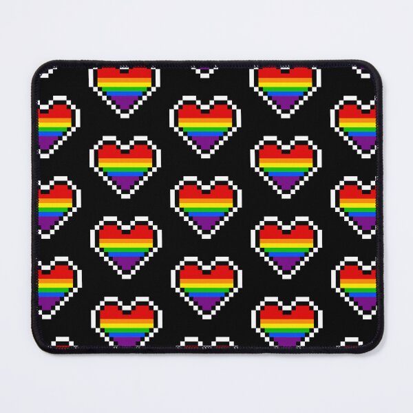 Item preview, Heart flag from LGBTQ community pixel art black background designed and sold by Axel-Speed.