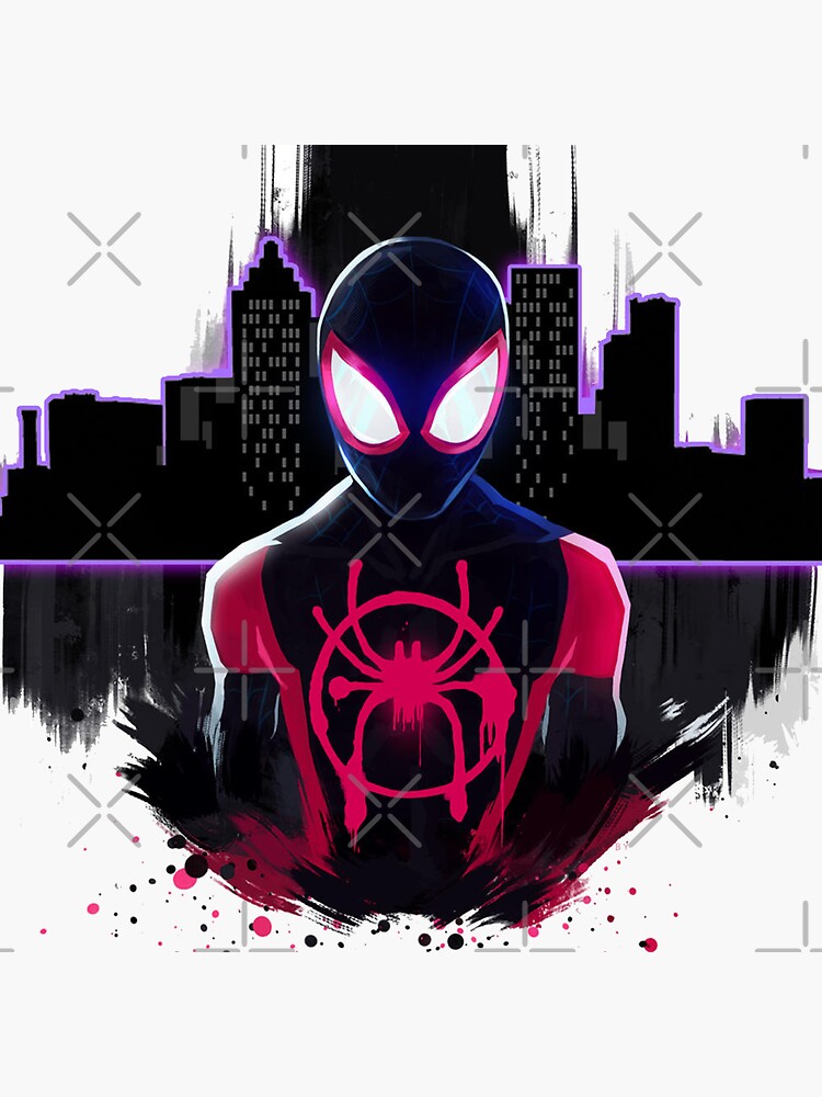 Miles Morales - spiderverse Sticker for Sale by redblueyellowd