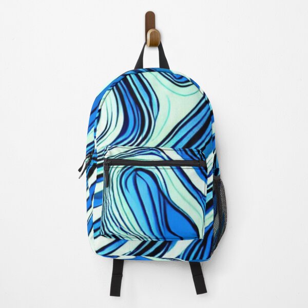 Item preview, Abstract Blue and White Wave Pattern designed and sold by calibrit.