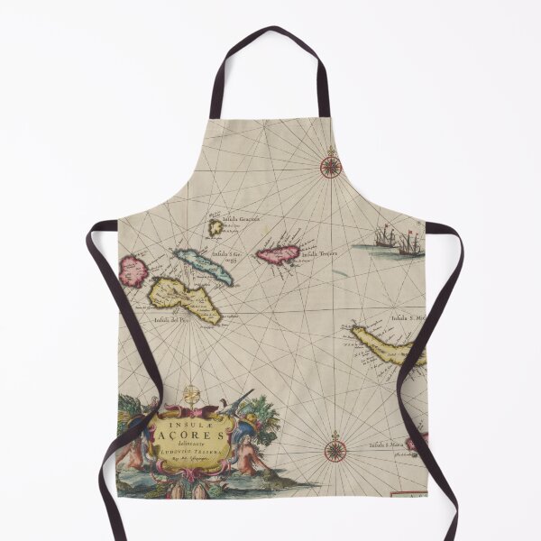 Item preview, Vintage Azores Islands Map (1665) designed and sold by BravuraMedia.