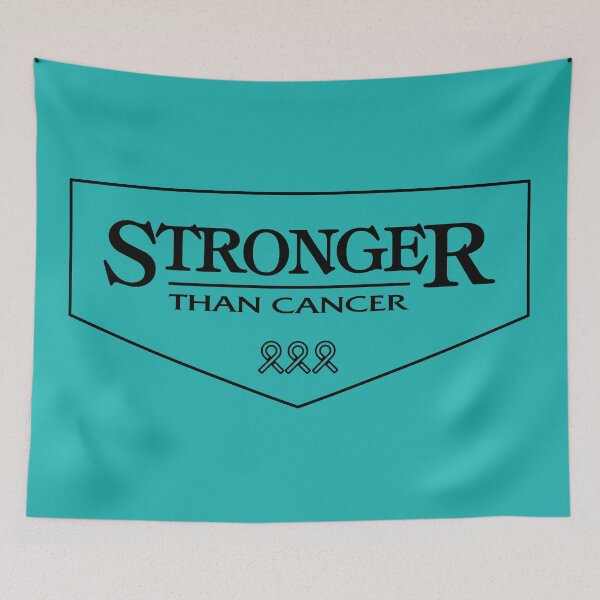 Item preview, Ovarian Cancer Awareness Teal Ribbon Stronger Than Cancer designed and sold by shaderepublic.