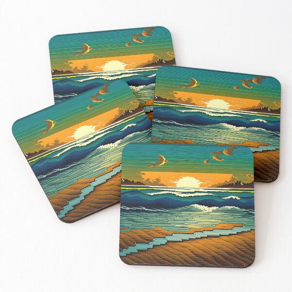 Item preview, Pixel art beach sunset designed and sold by brandway.