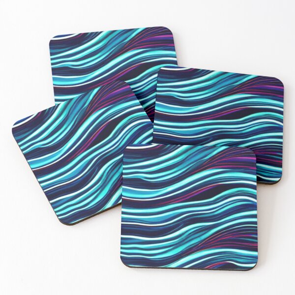 Aperçu de l'œuvre Vagues bleues et violettes abstraites créée et vendue par calibrit.