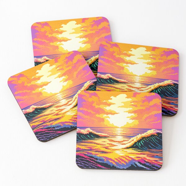 Item preview, Ocean sunset pixel art designed and sold by brandway.