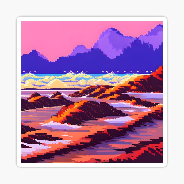 Item preview, Morning beach pixel art designed and sold by brandway.