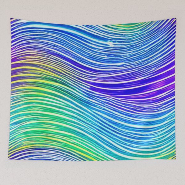 Item preview, Abstract Blue and Purple Wave Pattern designed and sold by calibrit.