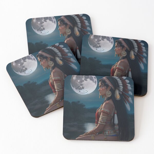 Item preview, An Indian Maiden in the Moonlight designed and sold by artwealllove.