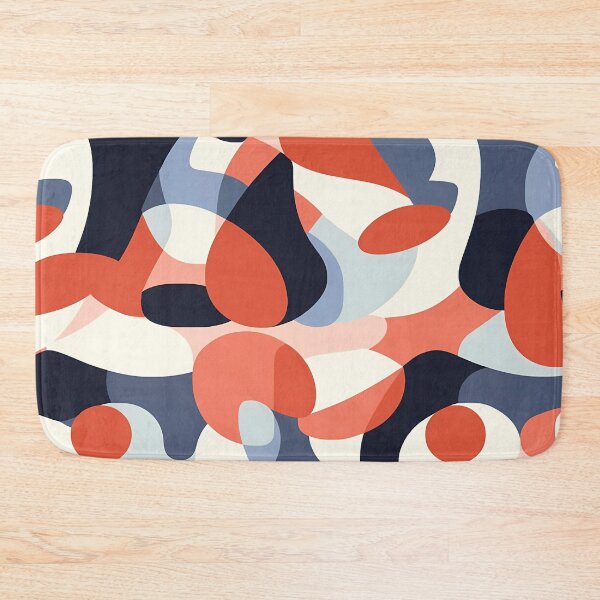 Item preview, Geometric abstract Dynamic Abstract Pattern in Red, pink, Blue, and Monochrome designed and sold by SweetWhiskers.