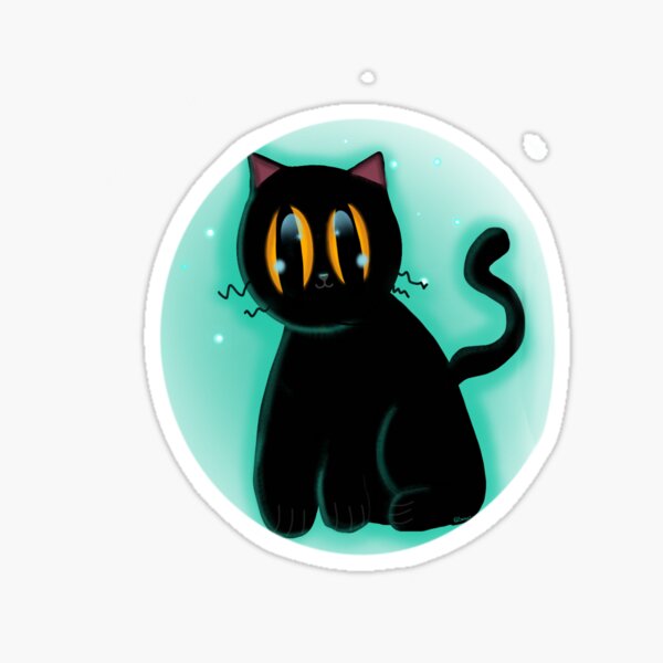 Item preview, Black cat glowing in the dark designed and sold by Skcylu.