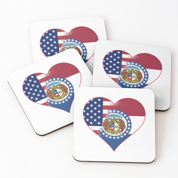 Item preview, State of Missouri Flag and American Flag Fusion Design designed and sold by Gsallicat.