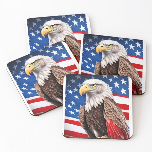 Item preview, Eagle in Front of American Flag designed and sold by artwealllove.