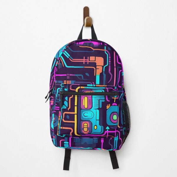 Item preview, Cyberpunk style techno retro neon circuit board design designed and sold by SweetWhiskers.
