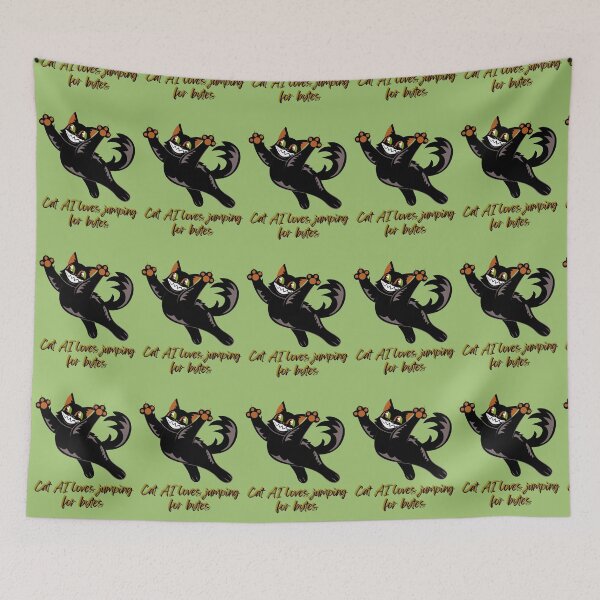 Item preview, Cat AI loves jumping for bytes designed and sold by Narcisa22.