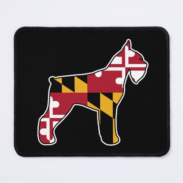 Item preview, Giant Schnauzer Silhouette with Maryland Flag designed and sold by Jenn Inashvili.