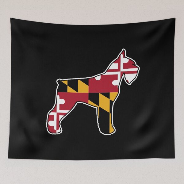 Item preview, Giant Schnauzer Silhouette with Maryland Flag designed and sold by Jenn Inashvili.