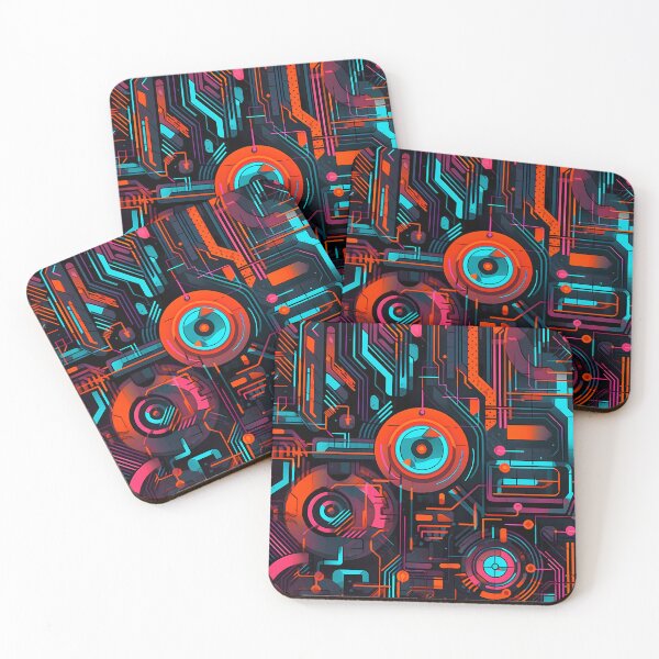 Item preview, Red Neon Dreams - Futuristic Cyberpunk Design designed and sold by SweetWhiskers.