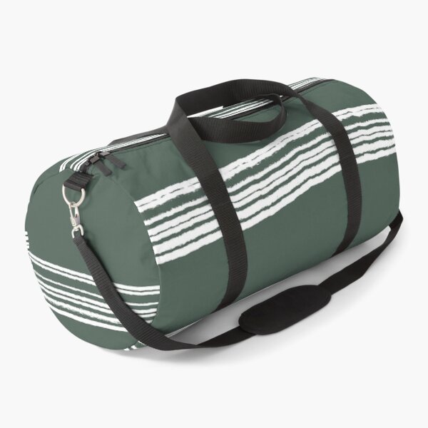Item preview, "Semi Ploughed" 4 | Horizontal White and Dark Sage Green Pattern designed and sold by LiseHoltArt.