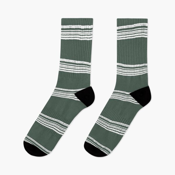 Item preview, "Semi Ploughed" 4 | Horizontal White and Dark Sage Green Pattern designed and sold by LiseHoltArt.