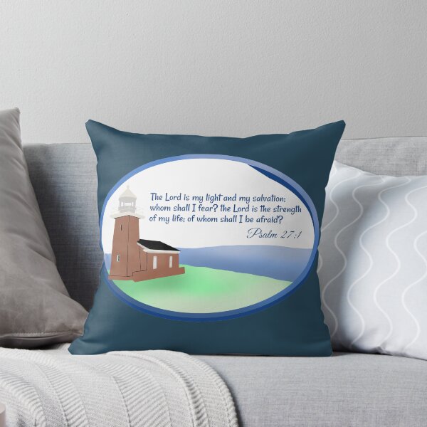 Item preview, Lighthouse with Bible Verse Psalm 27:1 designed and sold by lbgearhart.