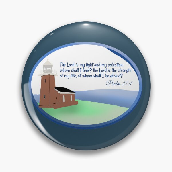 Item preview, Lighthouse with Bible Verse Psalm 27:1 designed and sold by lbgearhart.