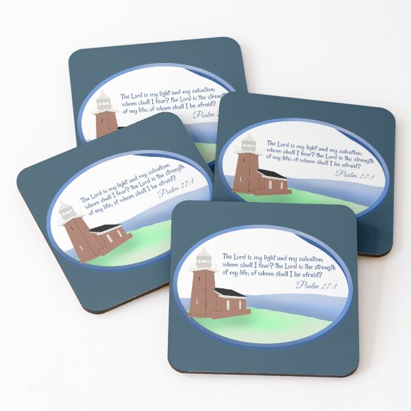 Item preview, Lighthouse with Bible Verse Psalm 27:1 designed and sold by lbgearhart.