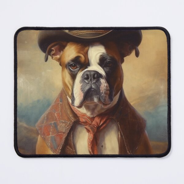 Item preview, Boxer Beauty: Western-inspired Oil Painting Style Print designed and sold by TheFunkyCryptid.