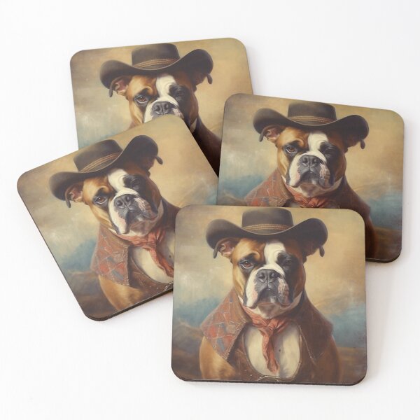 Item preview, Boxer Beauty: Western-inspired Oil Painting Style Print designed and sold by TheFunkyCryptid.