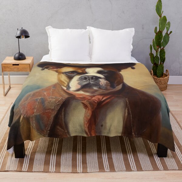 Item preview, Boxer Beauty: Western-inspired Oil Painting Style Print designed and sold by TheFunkyCryptid.