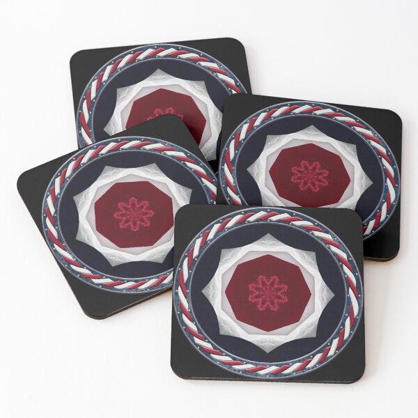 Item preview, Kaleidoscope July 4th Stars and Stripes in Celtic Circle Frame 52 designed and sold by Swabcraft.