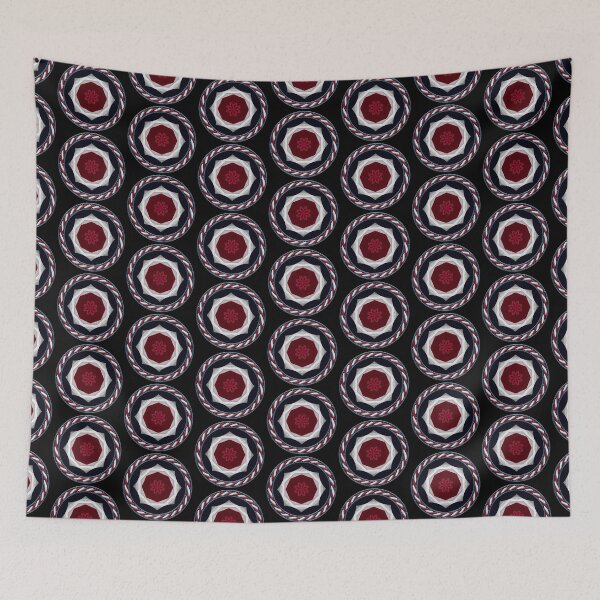 Item preview, Kaleidoscope July 4th Stars and Stripes in Celtic Circle Frame 52 designed and sold by Swabcraft.