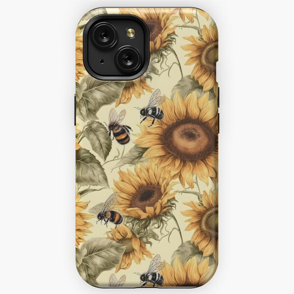 Item preview, Vintage Sunflower & Bee Pattern Artwork designed and sold by EnchantedPixel3.